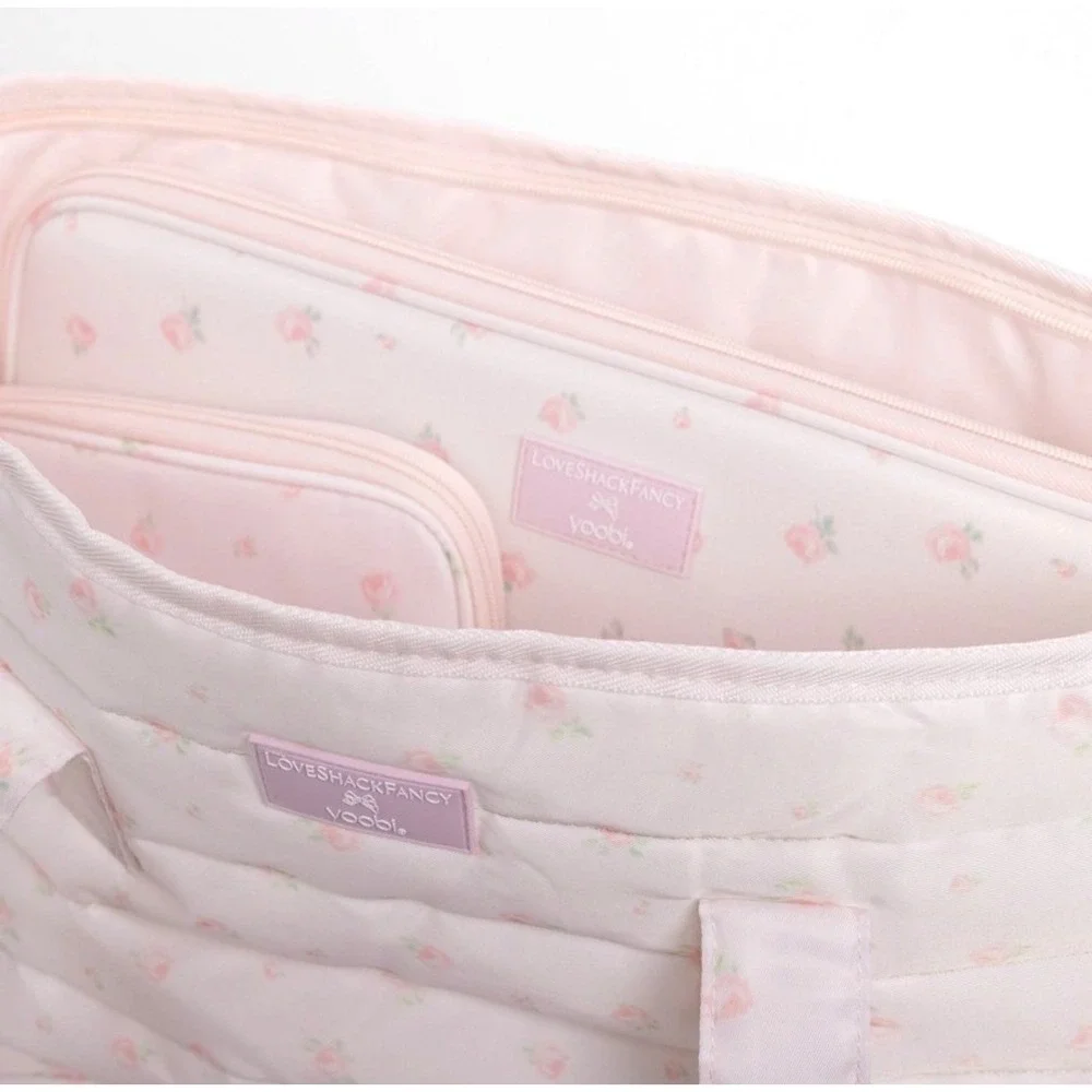 Love Shack Fancy Target Tote Bag Blooming Heirloom Ditsy Floral Ballet Quilted